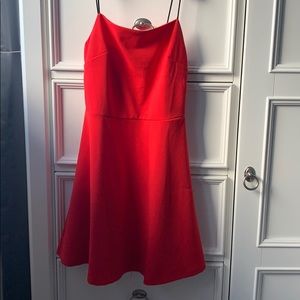red mini dress